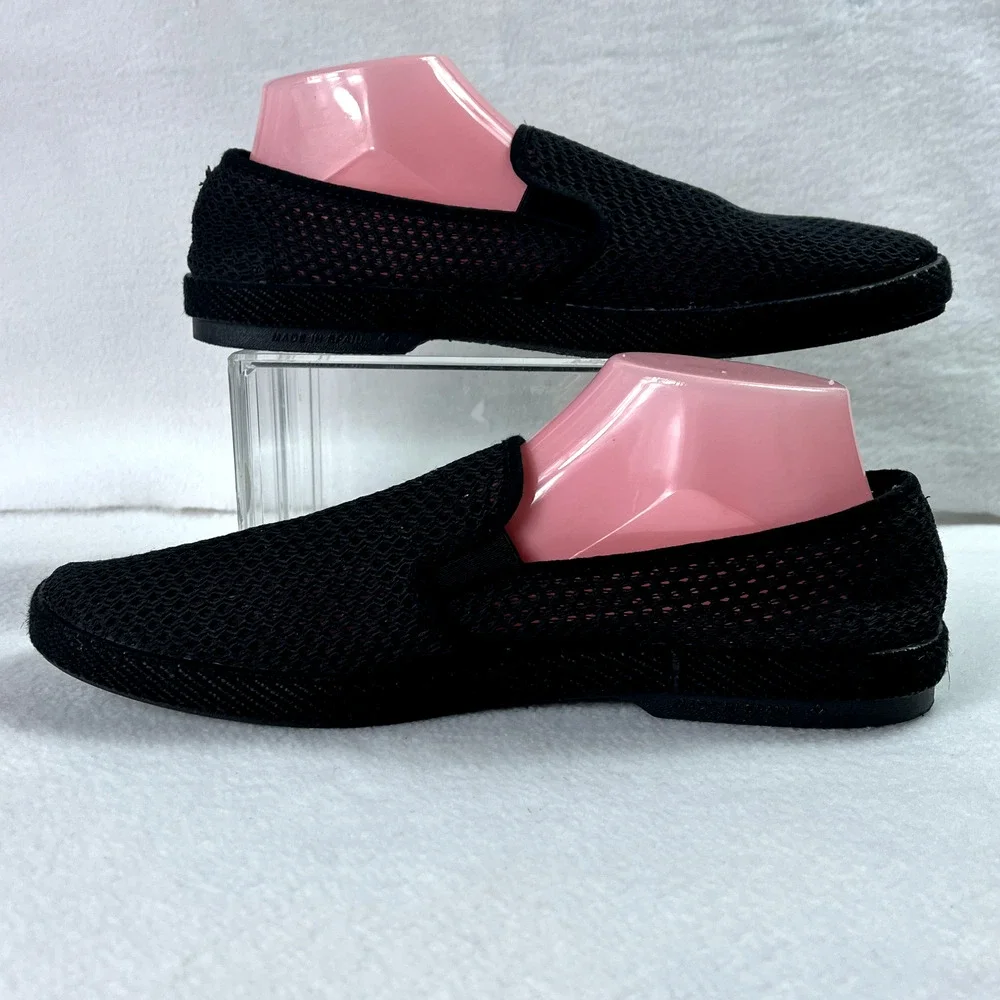 Rivieras Espadrille Shoes Mens 10.5 Classic Filet Black Breathable Lightweight